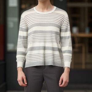 Malo Crew Neck Striped Sweater Men's Italy Sz. 50 (US M)